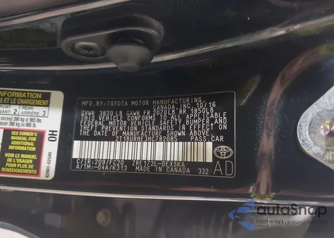 2017 Toyota Corolla Se z USA, uszkodzony, nr VIN 2T1BURHE3HC782085